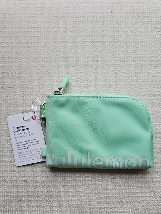 lululemon athletica Accessories - lululemon Mint Green Clippable Card Pouch